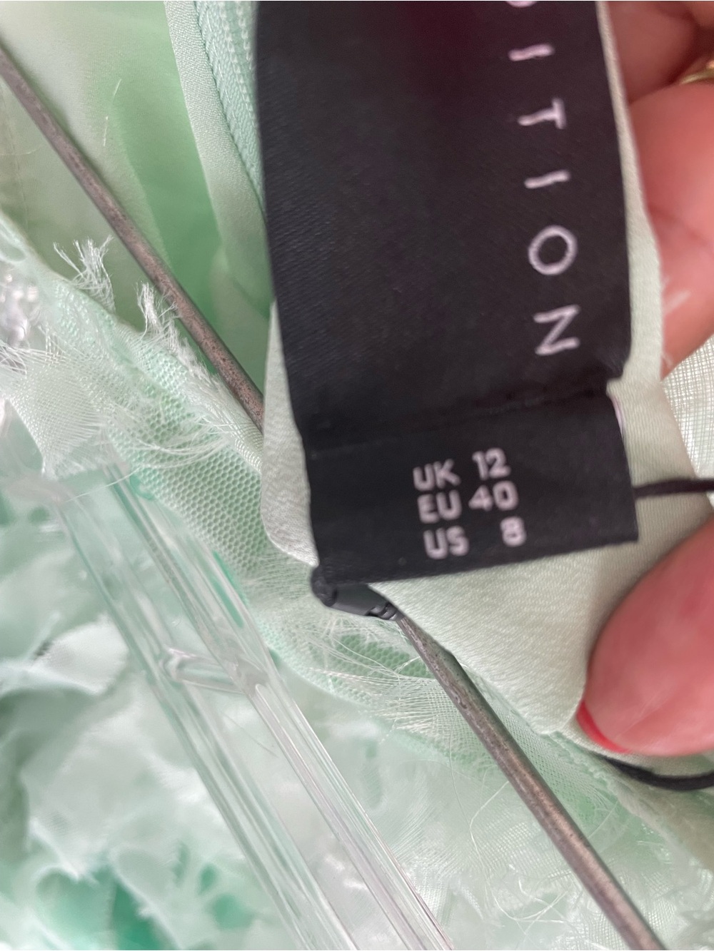 ASOS Elegant Feather-Embellished Mint Green Midi Skirt - Women - Picture 6 of 6